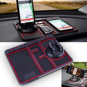 Non-Slip Car Phone Pad – 4-in-1 Dashboard Holder & Parking Card